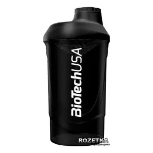 Шейкер пляшка пластикова BIOTECHUSA (Байотек) Wawe Panther Black для приготування та зберігання коктейлів 600 мл Шейкер пляшка пластикова BIOTECHUSA (Байотек) Wawe Panther Black для приготування та зберігання коктейлів 600 мл