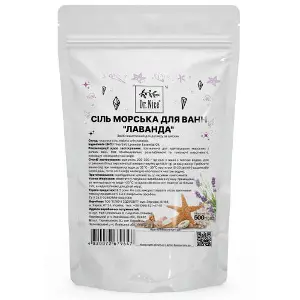Сіль морська DR.NICE (Доктор Найс) для ванн з ефірною олією лаванди пакет 500 г Сіль морська DR.NICE (Доктор Найс) для ванн з ефірною олією лаванди пакет 500 г