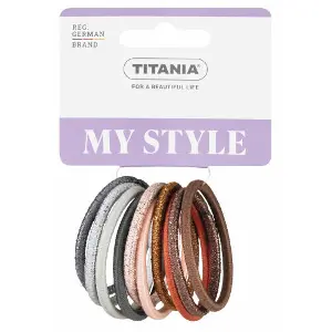 Зажим для волос TITANIA (Титания) эластичный разноцветный 4 см артикул 7818 10 шт Зажим для волос TITANIA (Титания) эластичный разноцветный 4 см артикул 7818 10 шт