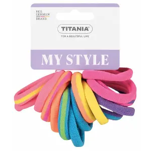 Зажим для волос TITANIA (Титания) эластичный разноцветный 4 см артикул 7828 16 шт Зажим для волос TITANIA (Титания) эластичный разноцветный 4 см артикул 7828 16 шт
