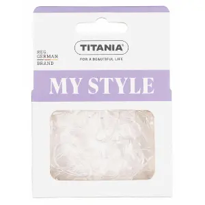 Зажим для волос TITANIA (Титания) эластичный маленький полупрозрачный 2 см артикул 8065 150 шт Зажим для волос TITANIA (Титания) эластичный маленький полупрозрачный 2 см артикул 8065 150 шт