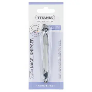 Щипцы для ногтей TITANIA (Титания) артикул 1054 выгнутые хромированные Щипцы для ногтей TITANIA (Титания) артикул 1054 выгнутые хромированные