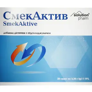 СмекАктив порошок для оральної суспензії в саше по 3,26 г 30 шт Solution Pharm СмекАктив порошок для оральної суспензії в саше по 3,26 г 30 шт Solution Pharm