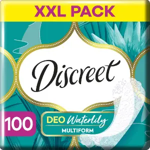 Прокладки щоденні DISCREET (Діскріт) Deo Water Lily Multiform Quatro (Део вотер лілі мультиформ кватро) гігігєнічні жіночі 100 шт Прокладки щоденні DISCREET (Діскріт) Deo Water Lily Multiform Quatro (Део вотер лілі мультиформ кватро) гігігєнічні жіночі 100 шт
