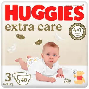 Подгузники для детей HUGGIES (Хаггис) Elite Soft Extra Care (Элит софт) 3 от 6 до 10 кг 40 шт Подгузники для детей HUGGIES (Хаггис) Elite Soft Extra Care (Элит софт) 3 от 6 до 10 кг 40 шт