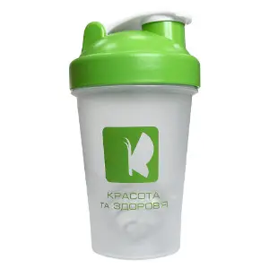 Шейкер пляшка з кулькою POWERFOOD (Паверфуд) для приготування та зберігання коктейлів 400 мл Шейкер пляшка з кулькою POWERFOOD (Паверфуд) для приготування та зберігання коктейлів 400 мл
