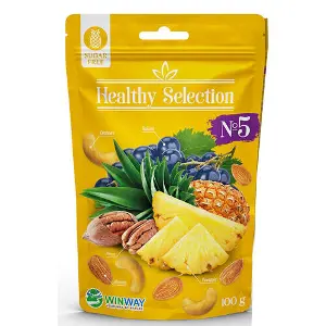 Смесь орехов и фруктов WINWAY (Винвей) без сахара Healthy Selection №5 100 г Смесь орехов и фруктов WINWAY (Винвей) без сахара Healthy Selection №5 100 г