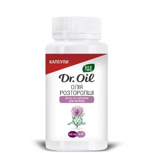 Олія розторопші в капсулах DR.OIL (Доктор Ойл) флакон 60 шт Олія розторопші в капсулах DR.OIL (Доктор Ойл) флакон 60 шт