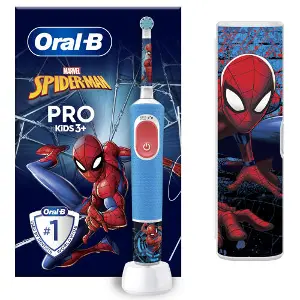 Зубная щетка ORAL-B (Орал-би) тип D103.413.2KX электрическая с 3-х лет Pro Kids Spiderman типу 3708 + дорожный чехол Зубная щетка ORAL-B (Орал-би) тип D103.413.2KX электрическая с 3-х лет Pro Kids Spiderman типу 3708 + дорожный чехол