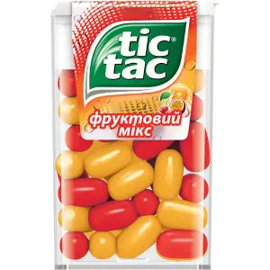 Драже TIC TAC (Тік Так) фруктовий мікс зі смаком вишні, маракуйї, лимону, лайму, полуниці та м'яти 18 г Драже TIC TAC (Тік Так) фруктовий мікс зі смаком вишні, маракуйї, лимону, лайму, полуниці та м'яти 18 г