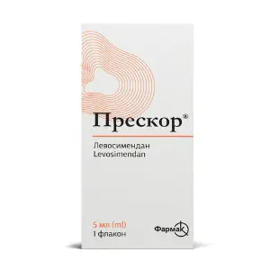 Прескор концентрат для приготовления раствора для инфузий по 2,5 мг/мл флакон 5 мл Прескор концентрат для приготовления раствора для инфузий по 2,5 мг/мл флакон 5 мл