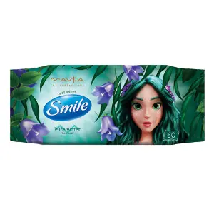 Салфетки влажные SMILE (Смайл) Mavka (Мавка) Чистая вода 60 шт Салфетки влажные SMILE (Смайл) Mavka (Мавка) Чистая вода 60 шт