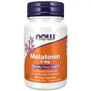 Мелатонін NOW (Нау) Melatonin 5 mg для покращенню сну капсули флакон 60 шт Мелатонін NOW (Нау) Melatonin 5 mg для покращенню сну капсули флакон 60 шт
