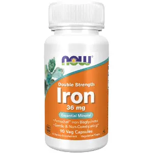 Залізо NOW (Нау) Iron 36 mg Ferrochel (R) капсули по 36 мг флакон 90 шт Залізо NOW (Нау) Iron 36 mg Ferrochel (R) капсули по 36 мг флакон 90 шт