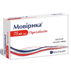 Мовирика капсулы твердые по 75 мг 2 блистера по 7 шт Мовирика капсулы твердые по 75 мг 2 блистера по 7 шт