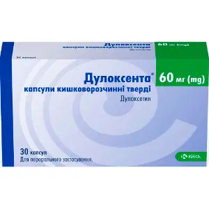 Дулоксента капсулы кишечнорастворимые твердые по 60 мг 3 блистера по 10 шт Дулоксента капсулы кишечнорастворимые твердые по 60 мг 3 блистера по 10 шт