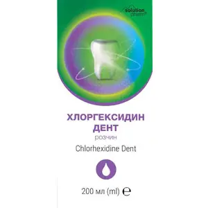 Хлоргексидин Дент розчин для ротової порожнини флакон 200 мл Solution Pharm Хлоргексидин Дент розчин для ротової порожнини флакон 200 мл Solution Pharm