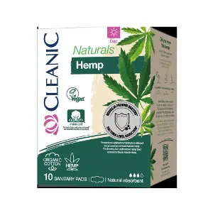 Прокладки гигиенические CLEANIC (Клиник) дневные Naturals Hemp 10 шт Прокладки гигиенические CLEANIC (Клиник) дневные Naturals Hemp 10 шт