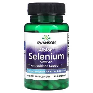 Гліцинатний селеновий комплекс SWANSON (Свенсон) Albion Chelated Selenium Complex 200 mcg капсули по 200 мкг флакон 90 шт Гліцинатний селеновий комплекс SWANSON (Свенсон) Albion Chelated Selenium Complex 200 mcg капсули по 200 мкг флакон 90 шт