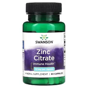 Цинка цитрат SWANSON (Свенсон) Zinc Citrate капсули підтримує імунну систему по 30 мг флакон 60 шт Цинка цитрат SWANSON (Свенсон) Zinc Citrate капсули підтримує імунну систему по 30 мг флакон 60 шт