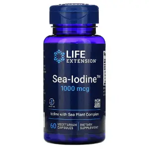 Морський Йод LIFE EXTENSION (Лайф Екстеншн) Sea-Iodine капсули для здоров’я щитовидної залози по 1000 мкг флакон 60 шт Морський Йод LIFE EXTENSION (Лайф Екстеншн) Sea-Iodine капсули для здоров’я щитовидної залози по 1000 мкг флакон 60 шт