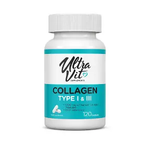 Коллаген I & III VPLAB (ВПЛаб) UltraVit (Ультравіт) Collagen I&III капсули для покращення стану волосся, шкіри та нігтів флакон 120 шт Коллаген I & III VPLAB (ВПЛаб) UltraVit (Ультравіт) Collagen I&III капсули для покращення стану волосся, шкіри та нігтів флакон 120 шт