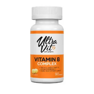 Комплекс витамин В VPLAB (ВПЛаб) UltraVit (Ультравит) Vitamin B complex капсулы флакон 90 шт Комплекс витамин В VPLAB (ВПЛаб) UltraVit (Ультравит) Vitamin B complex капсулы флакон 90 шт