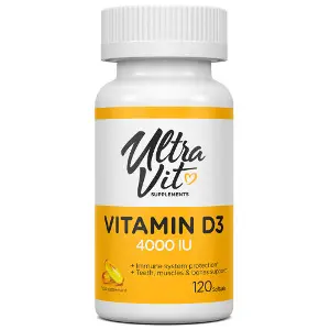 Витамин D3 4000 МО VPLAB (ВПЛаб) UltraVit (Ультравіт) UltraVit Vitamin D3 4000 IU капсули флакон 120 шт Витамин D3 4000 МО VPLAB (ВПЛаб) UltraVit (Ультравіт) UltraVit Vitamin D3 4000 IU капсули флакон 120 шт