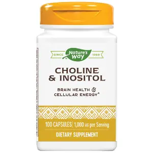 Холин и инозитол NATURE’S WAY (Натурес Вэй) Choline & Inositol капсулы для здоровья мозга и клеточная энергия флакон 100 шт Холин и инозитол NATURE’S WAY (Натурес Вэй) Choline & Inositol капсулы для здоровья мозга и клеточная энергия флакон 100 шт