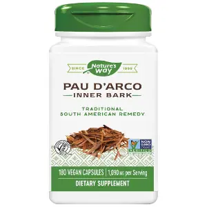 По Д'арко (Кора Мурашиного дерева) NATURE’S WAY (Натурес Вей) Pau D'Arco Inner Bark капсули надають антиоксидантну підтримку флакон 180 шт По Д'арко (Кора Мурашиного дерева) NATURE’S WAY (Натурес Вей) Pau D'Arco Inner Bark капсули надають антиоксидантну підтримку флакон 180 шт