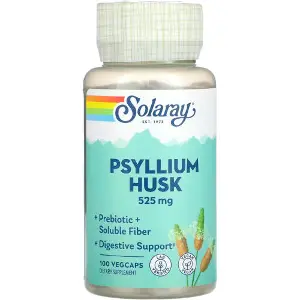 Шелуха подорожника SOLARAY (Солорай) Psyllium Husk 525 mg капсули для підтримки травлення по 525 мг флакон 100 шт Шелуха подорожника SOLARAY (Солорай) Psyllium Husk 525 mg капсули для підтримки травлення по 525 мг флакон 100 шт