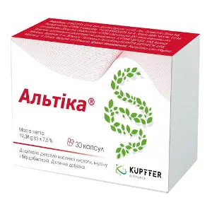 Альтика капсулы дополнительный источник масляной кислоты, инулина и лактобактерий 2 блистера по 15 шт Альтика капсулы дополнительный источник масляной кислоты, инулина и лактобактерий 2 блистера по 15 шт