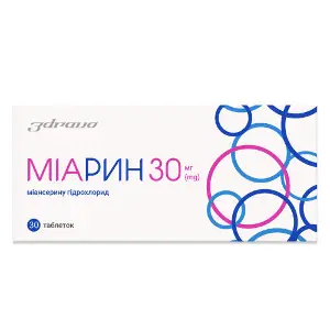 Міарин таблетки вкриті оболонкою по 30 мг 3 блістери по 10 шт Міарин таблетки вкриті оболонкою по 30 мг 3 блістери по 10 шт