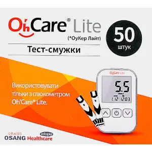 Тест-полоски для глюкометра Oh’Care Lite (ОуКер Лайт) 50 шт Тест-полоски для глюкометра Oh’Care Lite (ОуКер Лайт) 50 шт