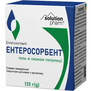 Ентеросорбент гель оральний зі смаком полуниці для виведення токсичних речовин з організму 135 г Solution Pharm Ентеросорбент гель оральний зі смаком полуниці для виведення токсичних речовин з організму 135 г Solution Pharm