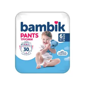 Підгузки-трусики для дітей BAMBIK (Бамбік) розмір 6 от 15 + кг 34 шт Підгузки-трусики для дітей BAMBIK (Бамбік) розмір 6 от 15 + кг 34 шт