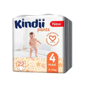 Підгузки-трусики дитячі KINDII (Кінді) Pants розмір 4 від 9 до 15 кг 22 шт Підгузки-трусики дитячі KINDII (Кінді) Pants розмір 4 від 9 до 15 кг 22 шт