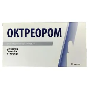 Октреором раствор для инъекций 0,1 мг/мл в ампулах по 1 мл 10 шт Октреором раствор для инъекций 0,1 мг/мл в ампулах по 1 мл 10 шт