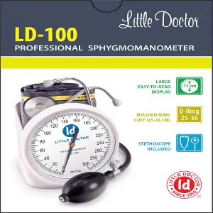 Вимірювач (тонометр) артеріального тиску LITTLE DOCTOR (Літл Доктор) модель LD-100 з вмонтованим стетоскопом в манжету Вимірювач (тонометр) артеріального тиску LITTLE DOCTOR (Літл Доктор) модель LD-100 з вмонтованим стетоскопом в манжету