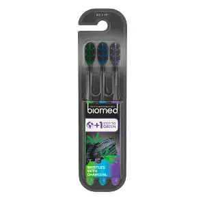 Зубная щетка BIOMED (Биомед) Black комплексная средней степени жесткости 3 шт Зубная щетка BIOMED (Биомед) Black комплексная средней степени жесткости 3 шт