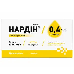 Нардин раствор для инъекций 100 мг/мл в шприцах по 0,4 мл (40 мг) 10 шт Нардин раствор для инъекций 100 мг/мл в шприцах по 0,4 мл (40 мг) 10 шт