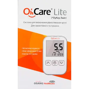 Система контроля уровня глюкозы в крови (глюкометр) Oh’Care Lite (ОуКер Лайт) 1 шт Система контроля уровня глюкозы в крови (глюкометр) Oh’Care Lite (ОуКер Лайт) 1 шт