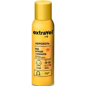 Аерозоль від кліщів і комарів EXTRAVEL (Екстравел) Kids дитячий на одяг 100 мл Аерозоль від кліщів і комарів EXTRAVEL (Екстравел) Kids дитячий на одяг 100 мл