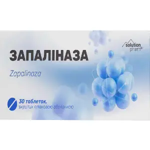 Запалиназа таблетки покрытые оболочкой дополнительный источник серратиопептидазы 3 блистера по 10 шт Solution Pharm Запалиназа таблетки покрытые оболочкой дополнительный источник серратиопептидазы 3 блистера по 10 шт Solution Pharm