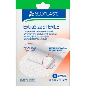 Пластырь медицинский Ecoplast (Экопласт) стерильный нетканный ExtraSize размер 8 см х 10 cм 4 шт Пластырь медицинский Ecoplast (Экопласт) стерильный нетканный ExtraSize размер 8 см х 10 cм 4 шт