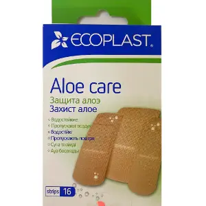 Пластырь медицинский Ecoplast (Экопласт) набор Алое Вера 16 шт Пластырь медицинский Ecoplast (Экопласт) набор Алое Вера 16 шт