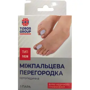 Перегородка ортопедична міжпальцева розмір M Торос 1028 Перегородка ортопедична міжпальцева розмір M Торос 1028
