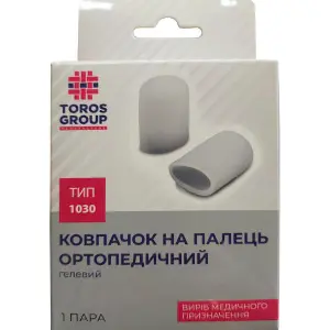 Колпачок на палец TOROS GROUP (Торос Групп) 1030-М гелевый ортопедический размер М Колпачок на палец TOROS GROUP (Торос Групп) 1030-М гелевый ортопедический размер М