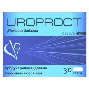 Уропрокт капсули комбінований простатопротектор 3 блистера по 10 шт Уропрокт капсули комбінований простатопротектор 3 блистера по 10 шт