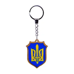 Підвіс з патриотичною символікою розмір 3,8 см х 8 см №1 в асортименті, дерево Підвіс з патриотичною символікою розмір 3,8 см х 8 см №1 в асортименті, дерево